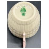Belleek Ireland Limpet Pattern Creamer, Sugar Bowl with Lid, and 8 Neptune shell Footed Bowls
