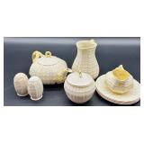 Tridacna Belleek Cream Porcelain Tea Set Collection