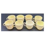 Belleek Tridacna Irish Porcelain Tea Set with Cups, Saucers, Creamer and Sugar