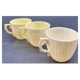 Belleek Tridacna Irish Porcelain Tea Set with Cups, Saucers, Creamer and Sugar