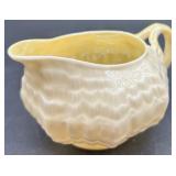 Belleek Tridacna Irish Porcelain Tea Set with Cups, Saucers, Creamer and Sugar