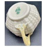 Belleek Tridacna Irish Porcelain Tea Set with Cups, Saucers, Creamer and Sugar