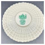 Belleek Tridacna Irish Porcelain Tea Set with Cups, Saucers, Creamer and Sugar