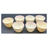 Belleek Pink Tridacna Tea Set with Cups, Saucers, Creamer and Sugar Bowl