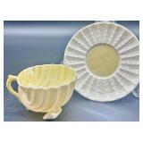 Belleek Neptune Shell Pattern Tea Cups and Limpet Pattern Saucers Set of 13 Cups and 13 Saucers