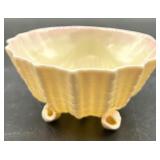 Belleek Neptune Pink Shell Creamer and Sugar Bowl Set