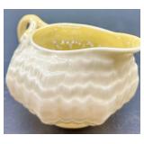 Set of 8 Belleek Limpet Creamers Ivory with Yellow Interior