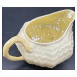 Set of 8 Belleek Limpet Creamers Ivory with Yellow Interior