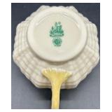 Set of 8 Belleek Limpet Creamers Ivory with Yellow Interior