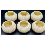 Set of 6 Belleek Limpet Pattern Porcelain Bowls