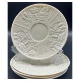 Belleek Bacchus Mask and Grapes Creamer and Plate Set