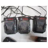 Bosch 18v Driver, Batteries, Chargers