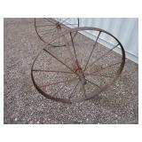 Vintage 40" Steel Implement Wheels Vintage 40" Steel Implement Wheels