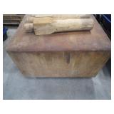 Large Butcher Block 30"x41"x16" w/18" Legs (needs some work) Large Butcher Block 30"x41"x16" w/18" Legs (needs some work)