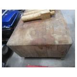 Large Butcher Block 30"x41"x16" w/18" Legs (needs some work) Large Butcher Block 30"x41"x16" w/18" Legs (needs some work)