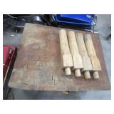 Large Butcher Block 30"x41"x16" w/18" Legs (needs some work) Large Butcher Block 30"x41"x16" w/18" Legs (needs some work)