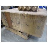 Large Butcher Block 30"x41"x16" w/18" Legs (needs some work) Large Butcher Block 30"x41"x16" w/18" Legs (needs some work)