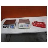 Tool Organizer & (2) Scales (working condition unknown) Tool Organizer & (2) Scales (working condition unknown)