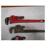 Pipe Wrenches, Tin Snips, Crowbar