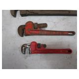 Pipe Wrenches, Tin Snips, Crowbar