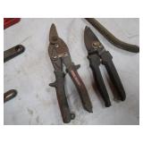 Pipe Wrenches, Tin Snips, Crowbar