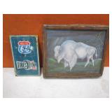 Clock & Jon Metcalf Canvas Painting