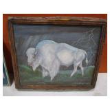 Clock & Jon Metcalf Canvas Painting