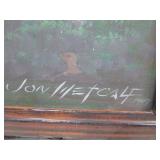 Clock & Jon Metcalf Canvas Painting