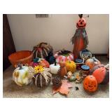 Large Fall and Halloween Decor Collection with Pumpkins and Jack-o
