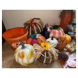 Large Fall and Halloween Decor Collection with Pumpkins and Jack-o