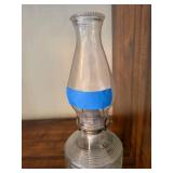 Collection of Vintage Decorative Items, Plates, Figurines, and Glass Oil Lamp