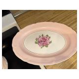 Edwin M. Knowles Vintage Pink Rose Pattern China Dinnerware Set