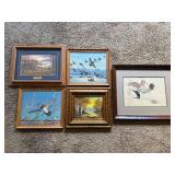 Collection of 5 Framed Wildlife and Landscape Art Prints