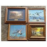 Collection of 5 Framed Wildlife and Landscape Art Prints