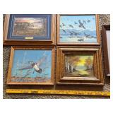 Collection of 5 Framed Wildlife and Landscape Art Prints