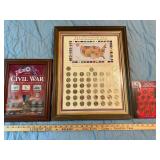 US Coin Collectors Lot: 50 State Quarters, Civil War Set, Lincoln Wheat Pennies