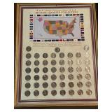 US Coin Collectors Lot: 50 State Quarters, Civil War Set, Lincoln Wheat Pennies