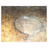 Antique Ornate Wood Accent Table with Carved Floral Details