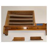 Wooden Wall-Mounted Organizer with Mail Slots and Peg Rack