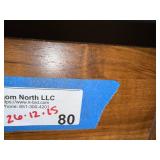Mid-Century Modern Wooden Credenza with Sliding Panel
