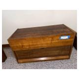 Mid-Century Modern Wooden Credenza with Sliding Panel