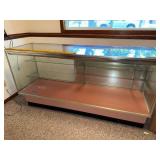 Glass Display Case Counter with Shelves and Sliding Doors