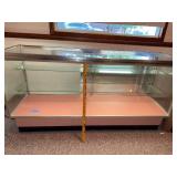 Glass Display Case Counter with Shelves and Sliding Doors