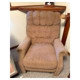 Upholstered Recliner Armchair with Tufted Backrest