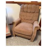 Upholstered Recliner Armchair with Tufted Backrest