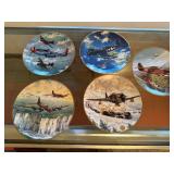 Set of 5 Hamilton Collection WWII Fighter Plane Collector Plates