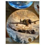 Set of 5 Hamilton Collection WWII Fighter Plane Collector Plates