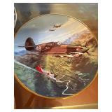Set of 5 Hamilton Collection WWII Fighter Plane Collector Plates