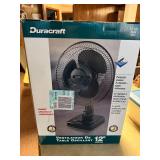 Duracraft 12 Inch Oscillating Table Fan DT-124 Black in Box