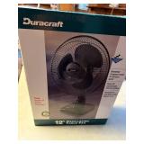 Duracraft 12 Inch Oscillating Table Fan DT-124 Black in Box
